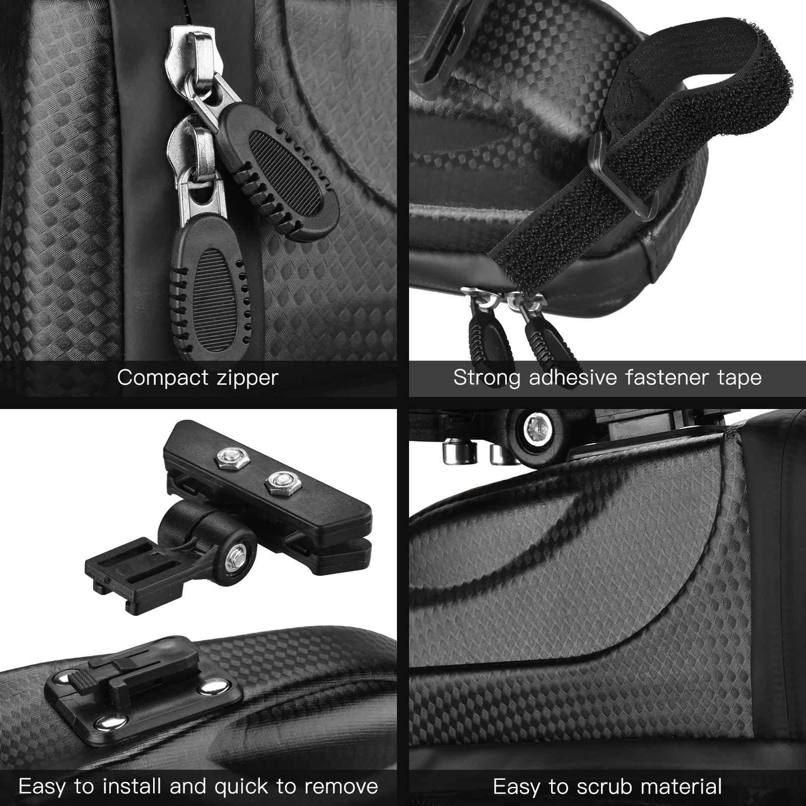 Túi yên sau xe đạp vỏ cứng có đèn hậu không thấm nước