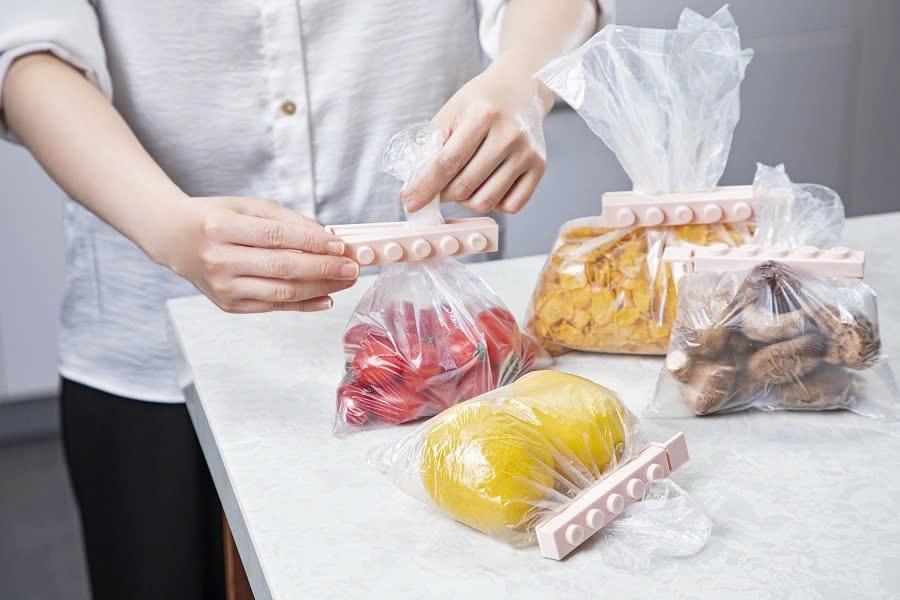 [Combo 10] Kẹp miệng túi thực phẩm YOKO bảo quản thực phẩm, bảo quản đồ ăn, tránh ẩm mốc, chất liệu nhựa PP chống giòn gãy - Hàng Inochi an toàn tiêu chuẩn Nhật