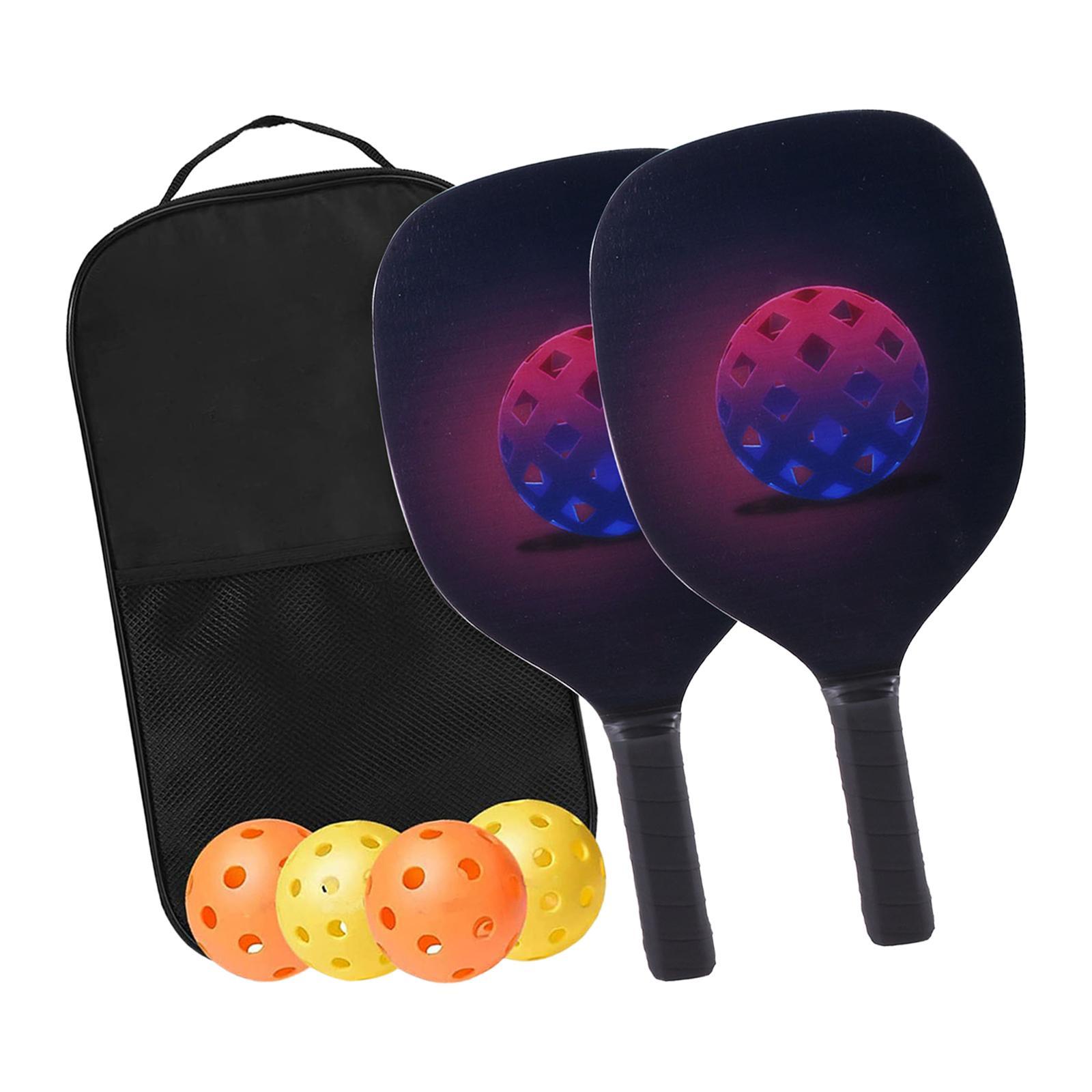 Pickleball Paddles Set Rackets Storage Bag Comfort Grip for Women Indoor Men