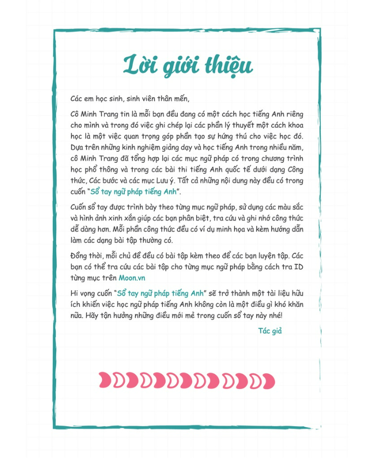 Sách - Sổ tay ngữ pháp Tiếng Anh (Moon)