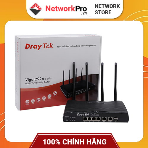 Router Draytek Vigor2926 Hàng Chính Hãng - Cân bằng tải 120 thiết bị, bảo hành 24 tháng