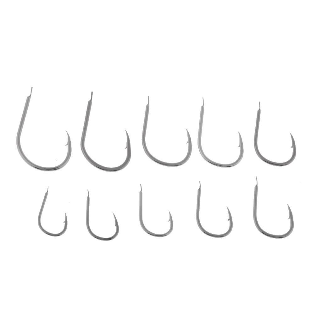 500pcs High Carbon Steel Fishing Hooks Fly Jig Barbed Hook with Hole 6-15#