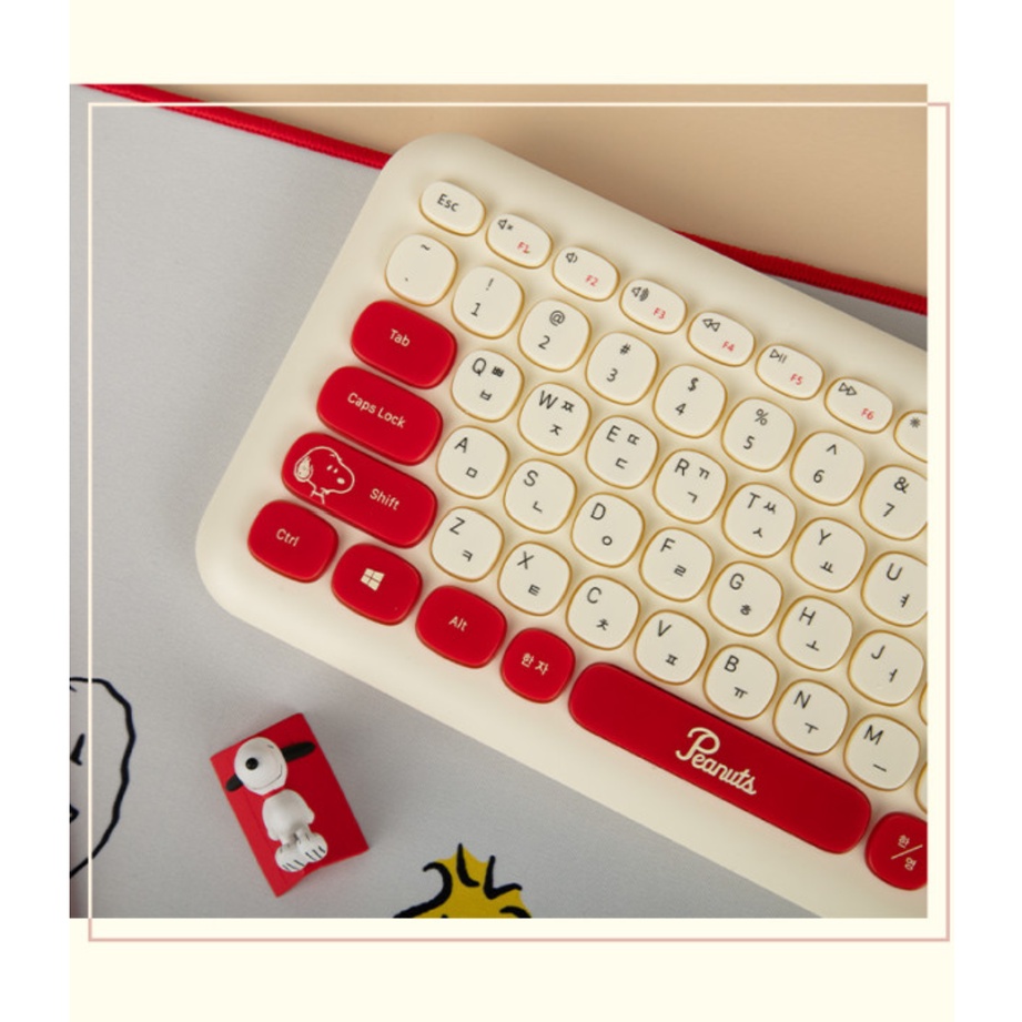 Bàn phím không dây Bluetooth Peanuts Snoopy Multi pairing-Hàng chính hãng