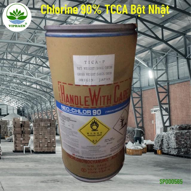 Clorine 90% TCCA Shikoku Nhật, Bột khử trùng nước hồ bơi
