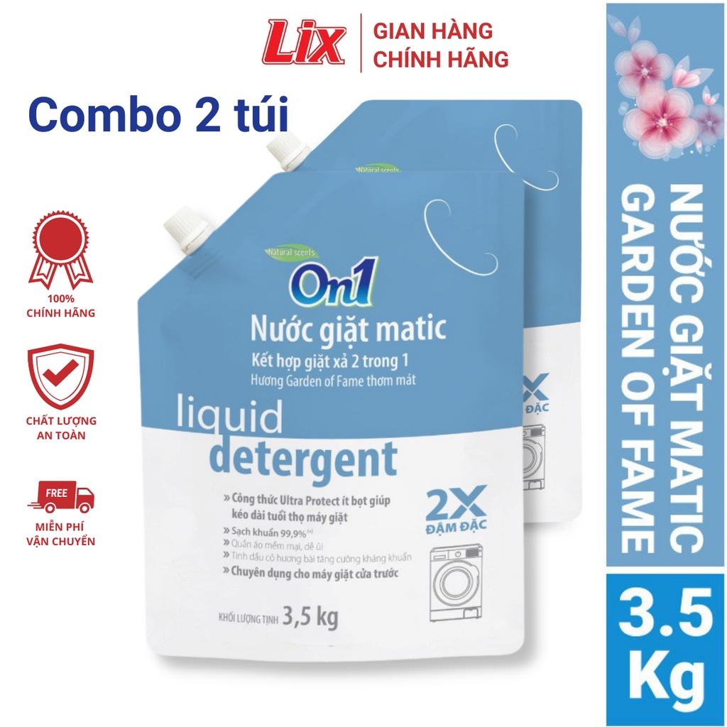 Combo 2 túi Nước giặt xả On1 Matic hương Garden Of Fame 3.5Kg/túi  2C-N7003 - Sạch khuẩn, khử mùi