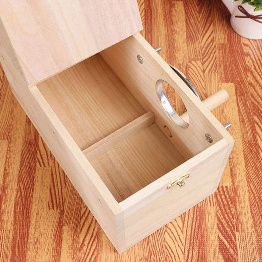 Tổ Vẹt Đuôi Dài Lớn, Hộp Nuôi Chim Aviary Bằng Gỗ, Hộp Làm Tổ Vẹt Đuôi Dài Canary, Nhà Chim, Nhà Trạm Cho Chim Ăn,25*13*13.5cm