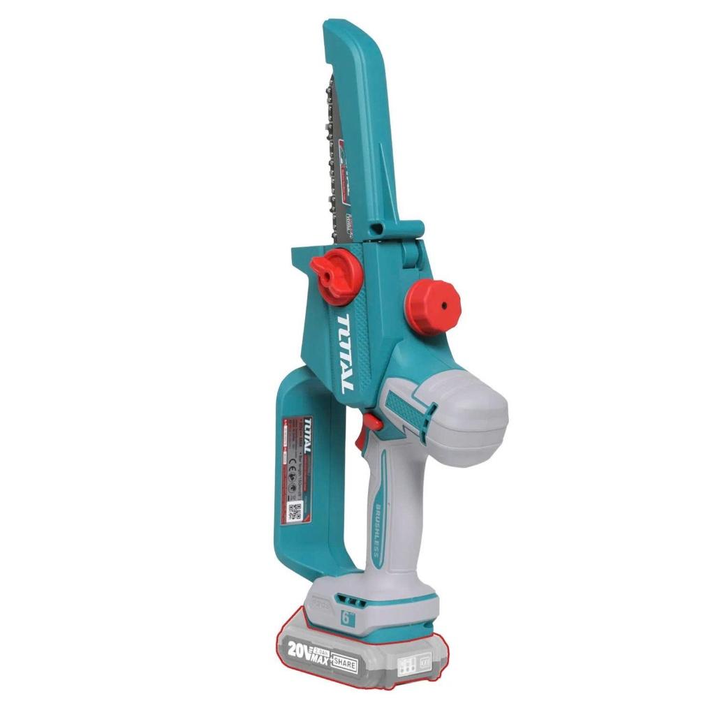 MÁY CƯA XÍCH MINI KHÔNG CHỔI THAN DÙNG PIN 20V TGSLI20662 TOTAL -HÀNG CHÍNH HÃNG