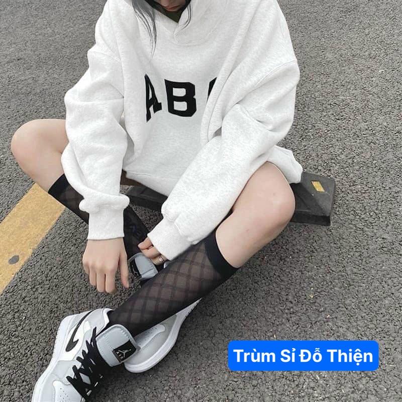 Áo hoodie ABC số 7 Unisex form rộng 2 màu khoác dành cho nam nữ sweater bigsize mặc nhà đi học chơi du lịch mẫu mới 2022