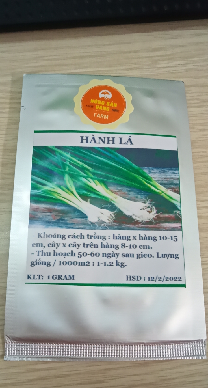 Hạt giống Hành Lá ( Gói 1 Gram ) - Nông Sản Vàng