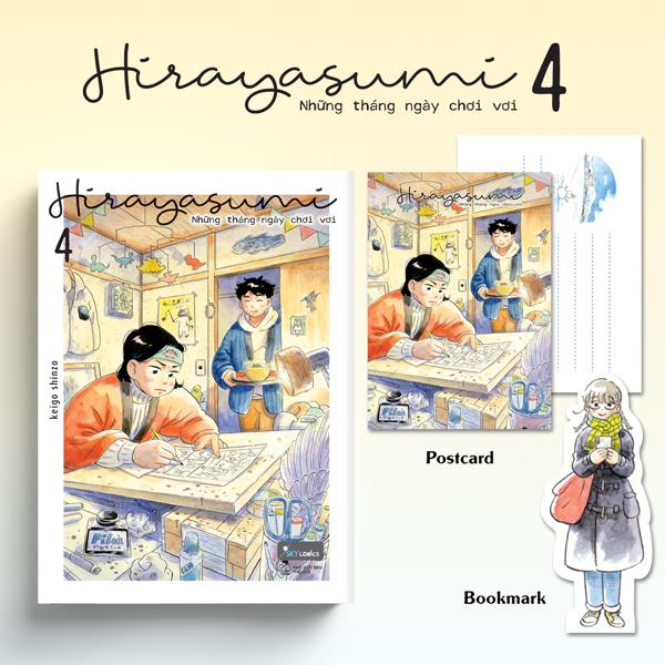 Sách - Hirayasumi - Những Tháng Ngày Chơi Vơi - Tập 4 - Tặng Kèm Bookmark Nhân Vật + Postcard Bồi Cứng