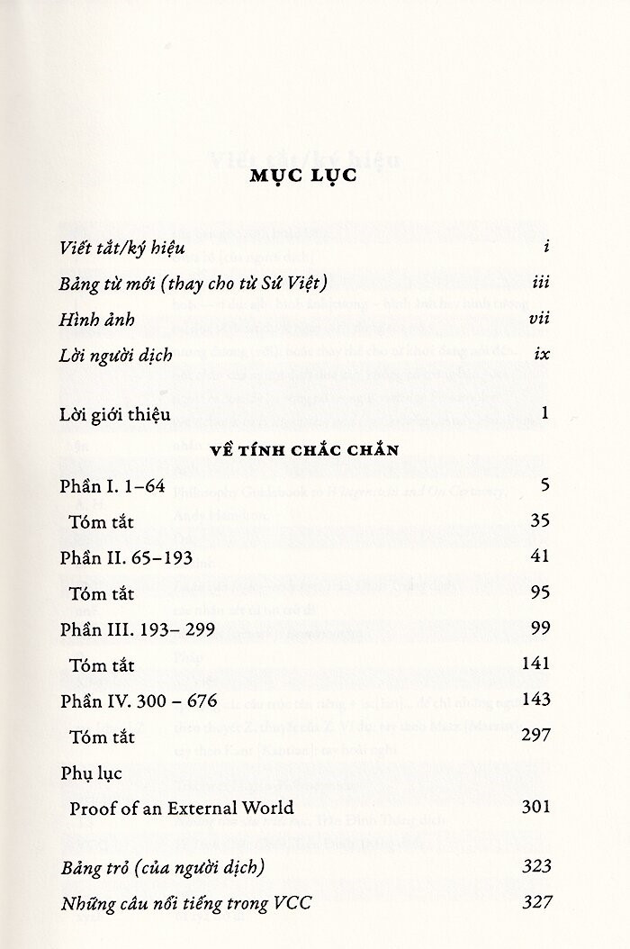 Về Tính Chắc Chắn - Ludwig Wittgenstein - Trần Đình Thắng dịch -