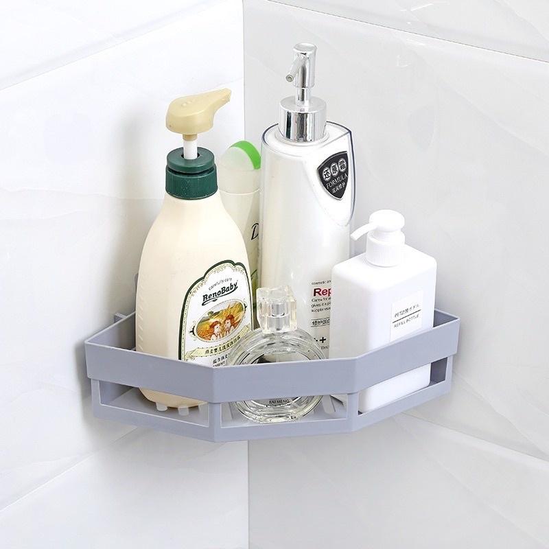Kệ góc sắt đen - kệ góc nhựa dán tường chịu lực tốt
