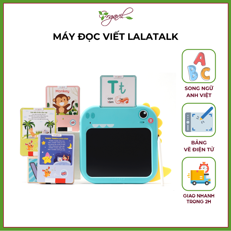 Máy Đọc Viết Lalatalk Máy Đọc Thẻ Song Ngữ Kết Hợp Bảng Viết Tự Xóa Thông Minh Lalala Baby Giúp Bé Phát Triển Ngôn Ngữ Học Tiếng Anh - orgavil