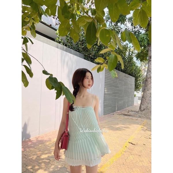 Áo hai dây xếp ly Wabisabi N1203