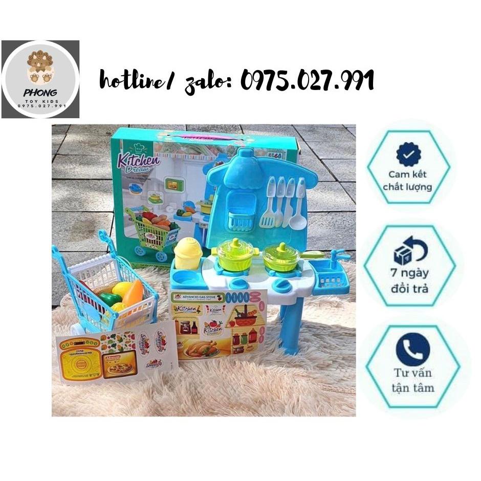 Bộ đồ chơi nấu ăn nhà bếp Kit Dream, kèm xe đẩy cho bé