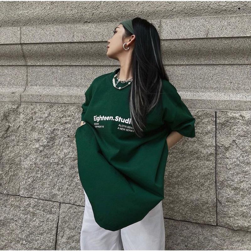 Áo thun phông rộng dài tay lỡ giấu quần nam nữ unisex UNDERBROKEN Xanh Lá 100% Cotton hàng Hottrend Kanimi