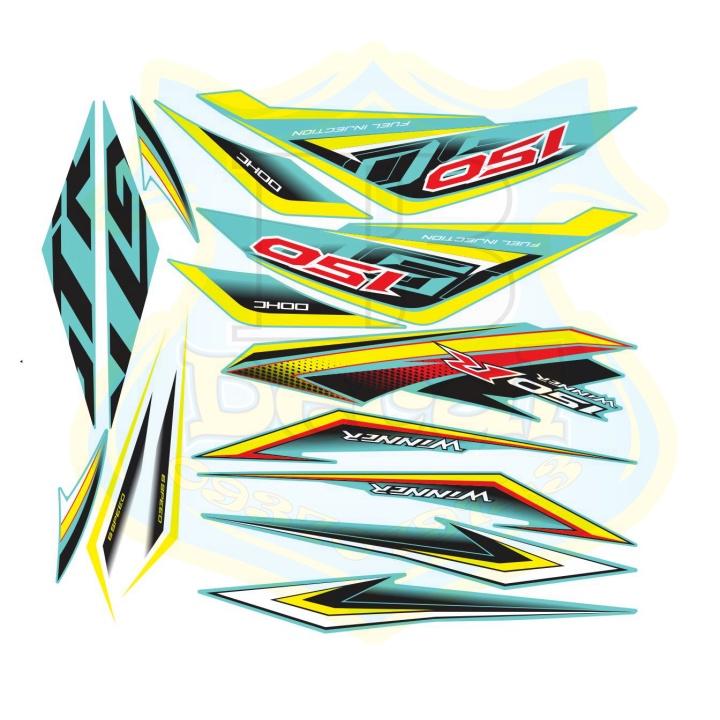 Tem rời xe winner dán xe xanh ngọc