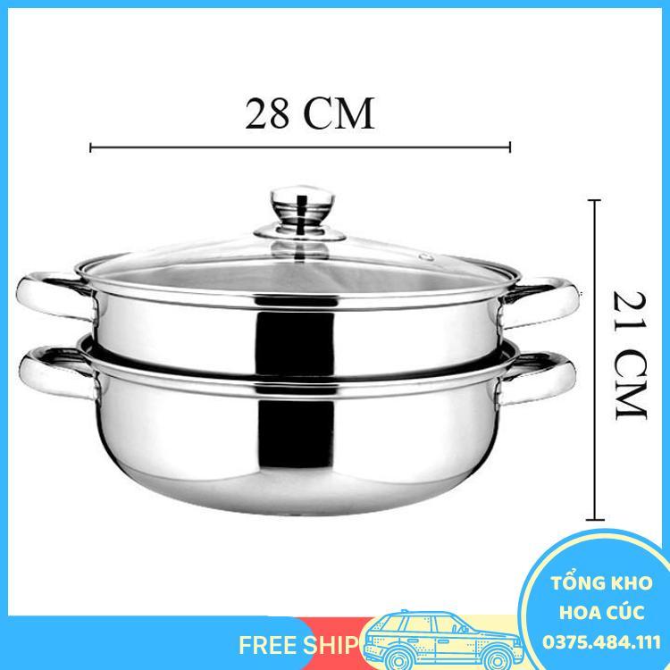 Nồi Hấp Inox 3 Tầng Cách Thuỷ Cao Cấp - Vận Chuyển Miễn Phí Toàn Quốc