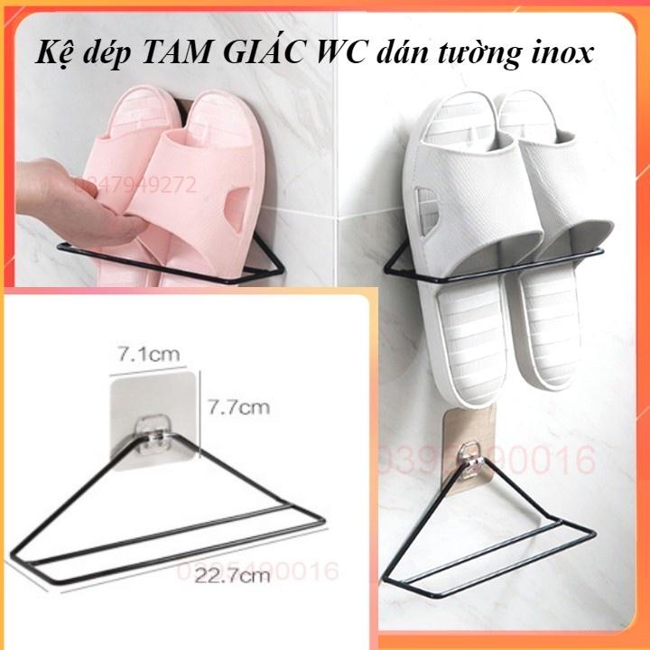 Giá tam giác treo dép nhà tắm hoặc dép đi trong nhà tiện lợi gọn gàng ĐA NĂNG CHỊU LỰC TỐT, siêu dính không cần khoan...