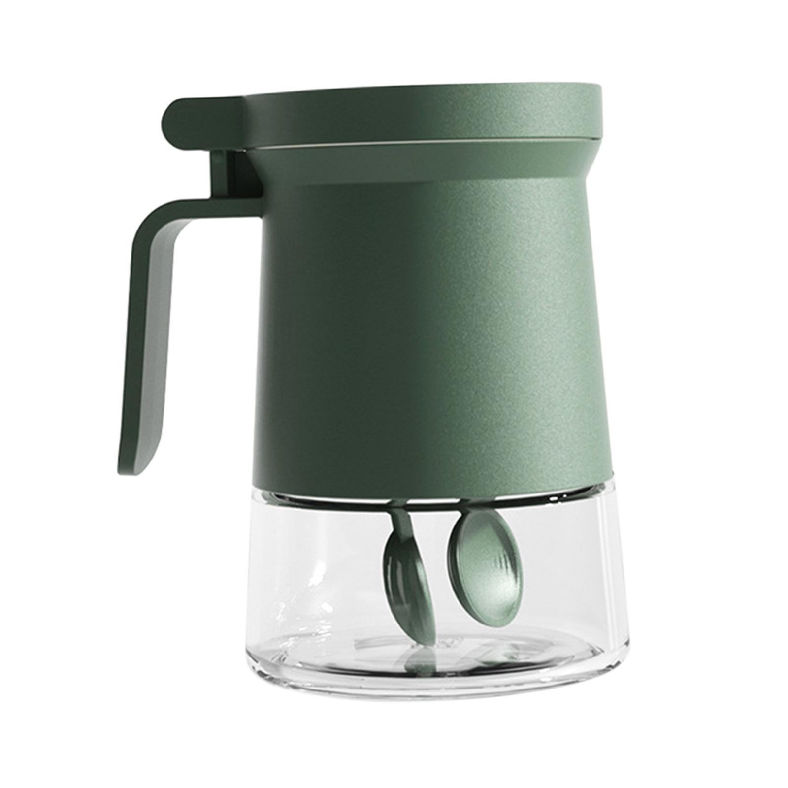 Storage Jar Container Glass with Lid Airtight for Household Kitchen Tool Green