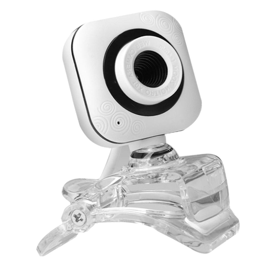 HD Webcam, 480P Live Streaming Camera w/Clear Clip, PC Desktop or Laptop USB Webcam Manual Focusing for Widescreen Video Calling and Recording