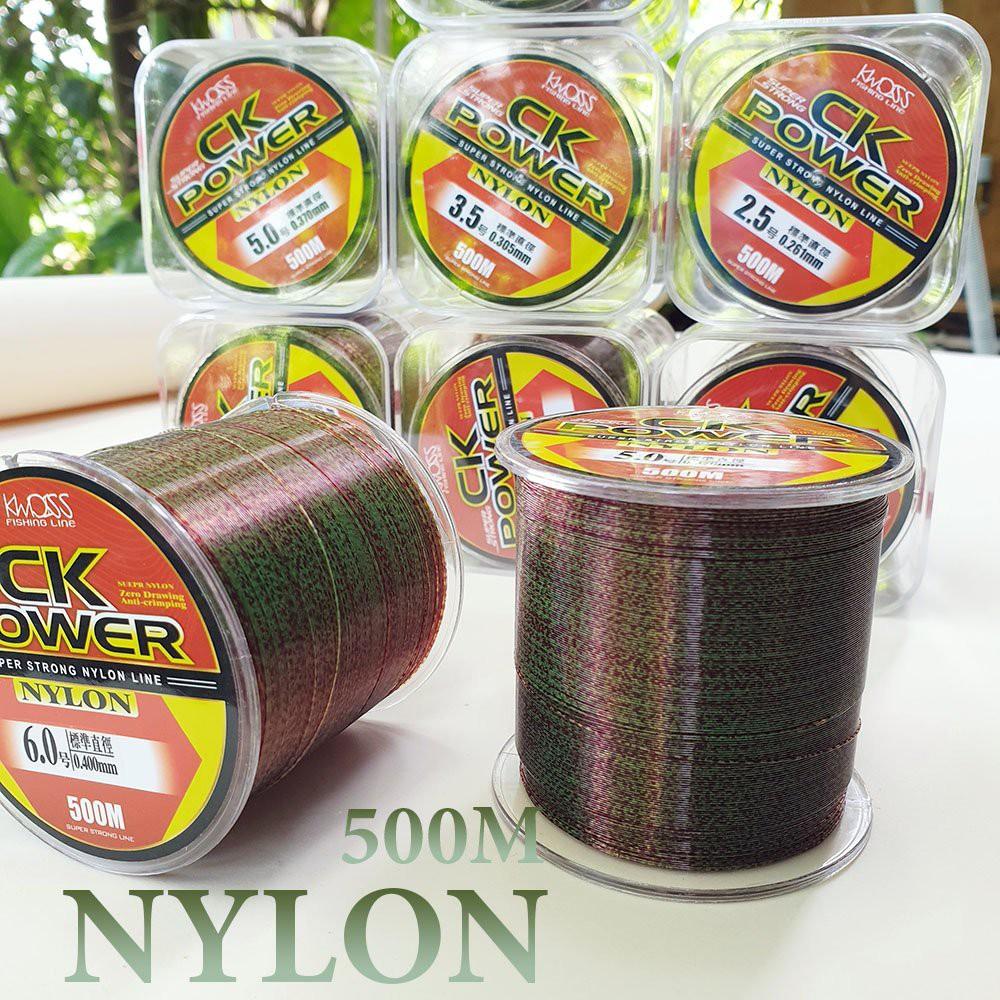 Cước câu cá tàng hình dây câu cá 100% Nylon CK power câu cá CK500