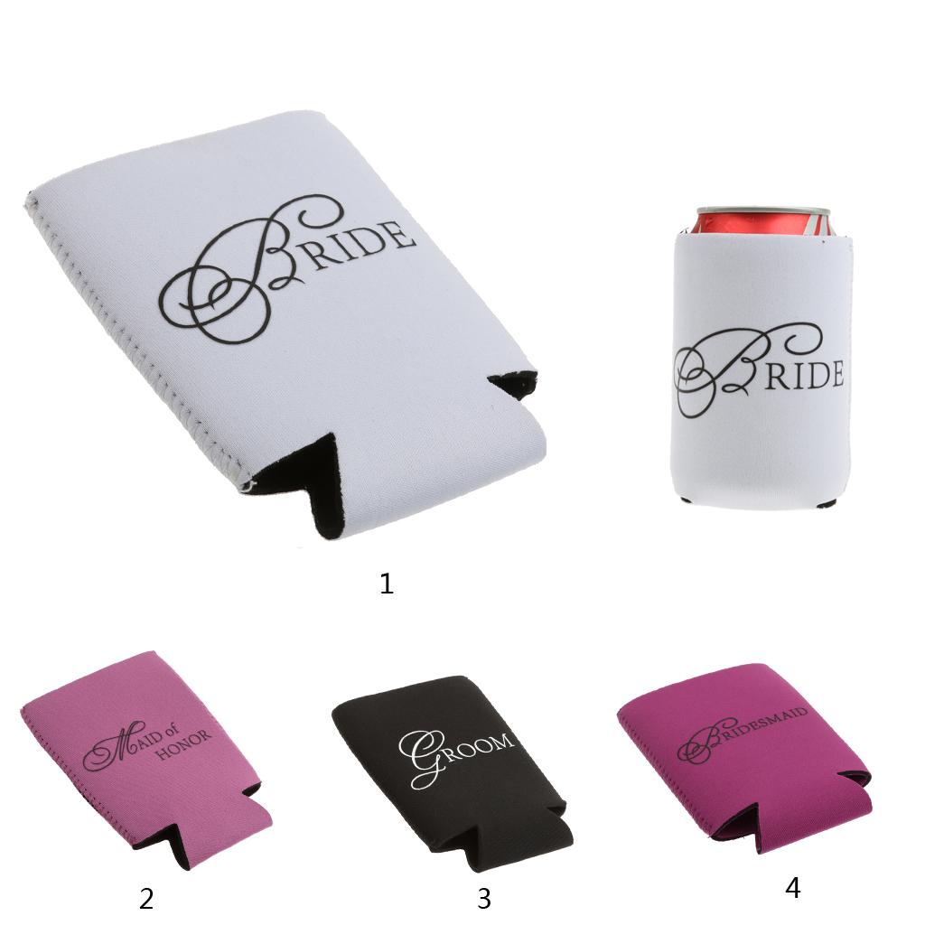 8x"Groom" Sleeve Protection Insulation Neoprene Can Cooler Black