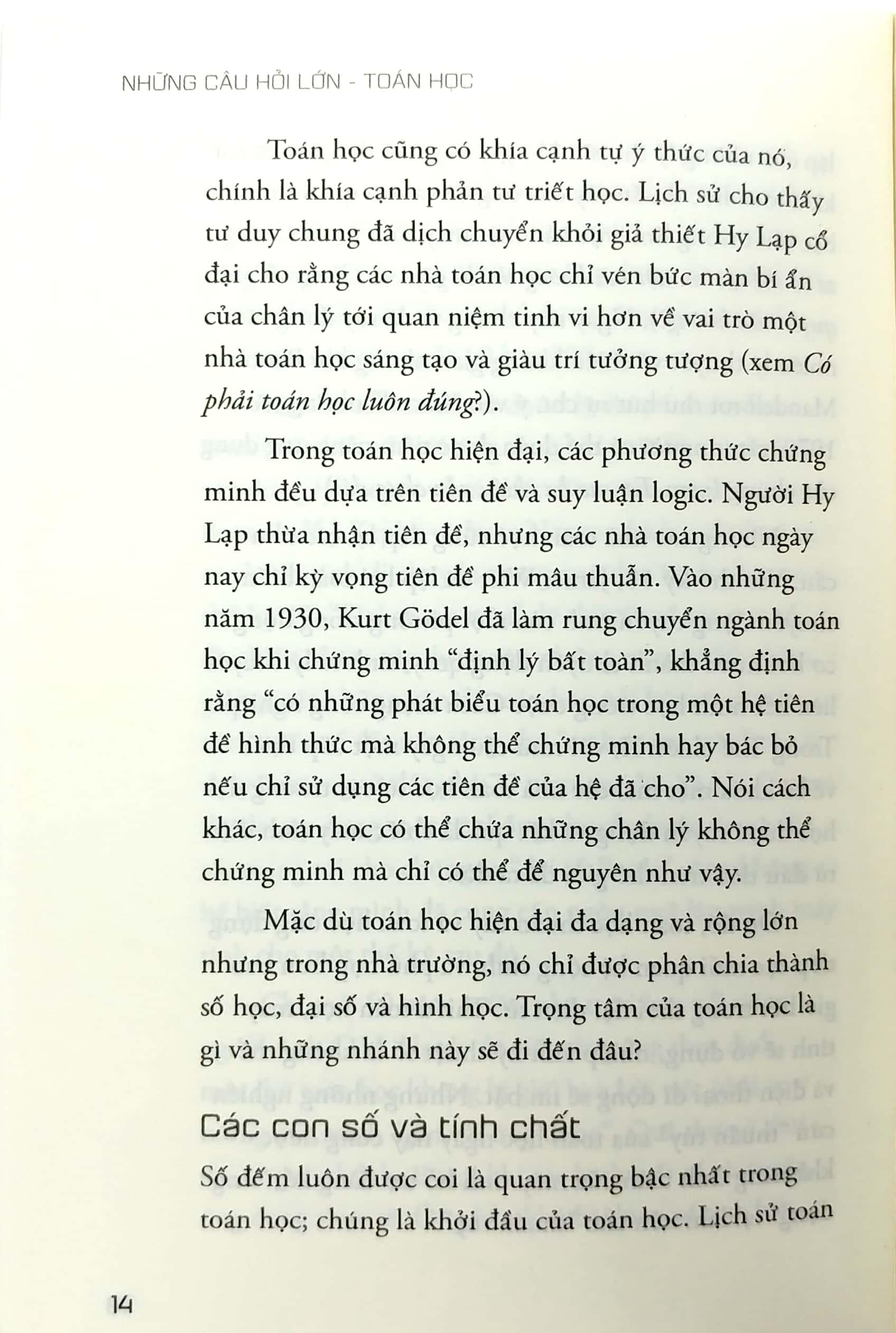 Những Câu Hỏi Lớn - Toán Học