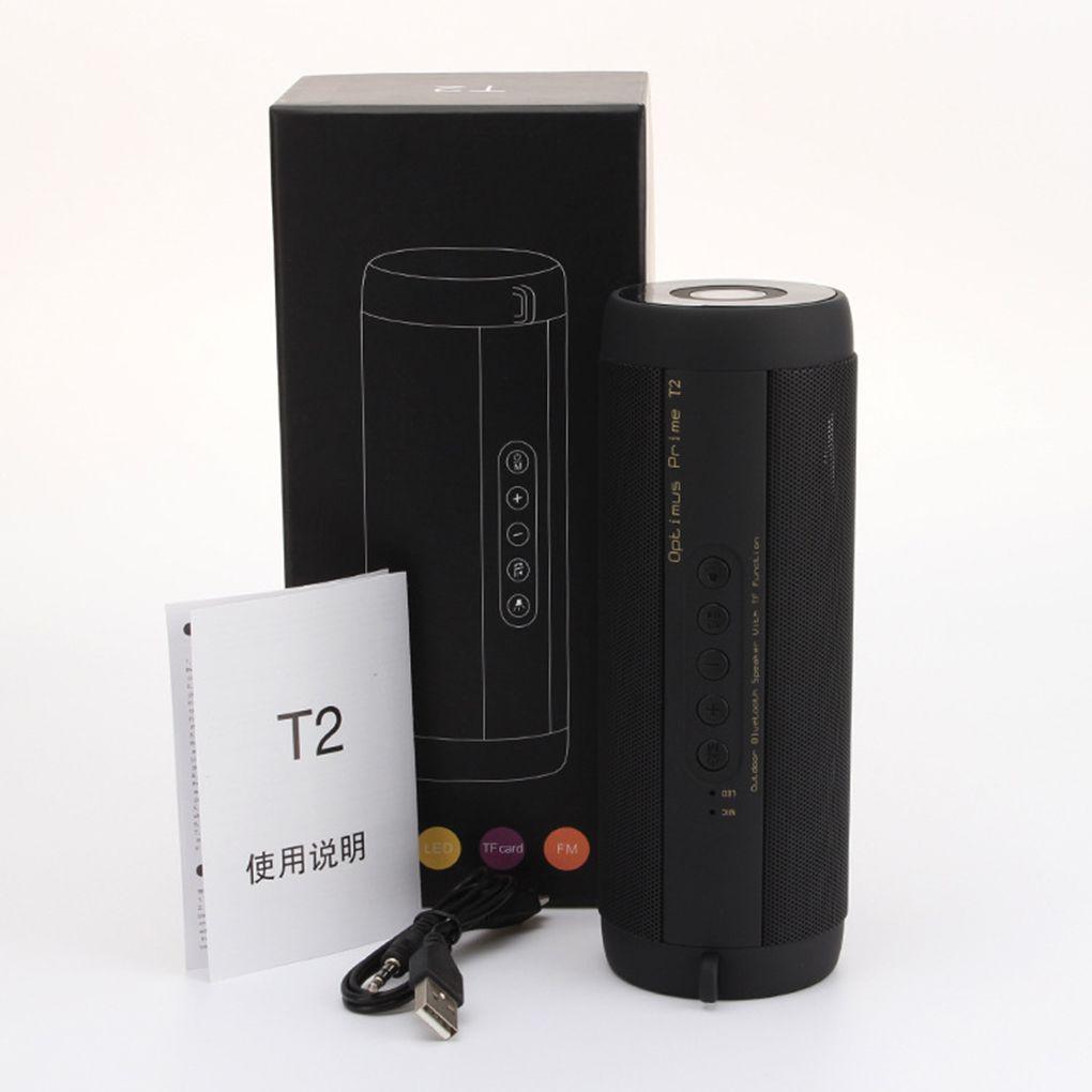 T2 Super Bass Bass Super Bass Loa Mini Di động Cột không dây di động Theo điện thoại thông minh màu