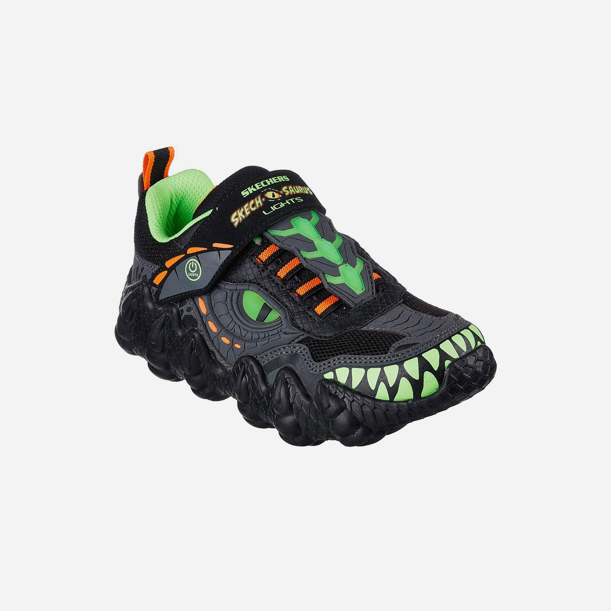 Giày sneaker bé trai Skechers Skech-O-Saurus Lights - 400112L-BKLM