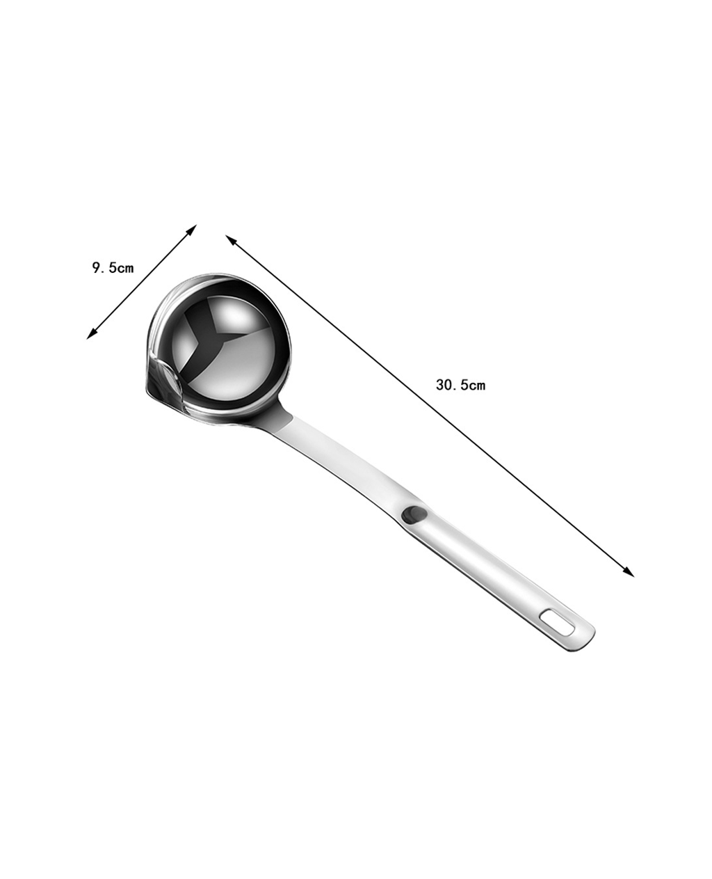 Muôi inox lọc dầu mỡ, tách dầu mỡ đồ dùng bếp tiện lợi