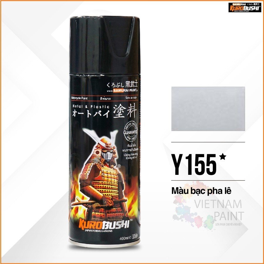 Sơn xịt Samurai Kurobushi - MÀU BẠC PHA LÊ Y155
