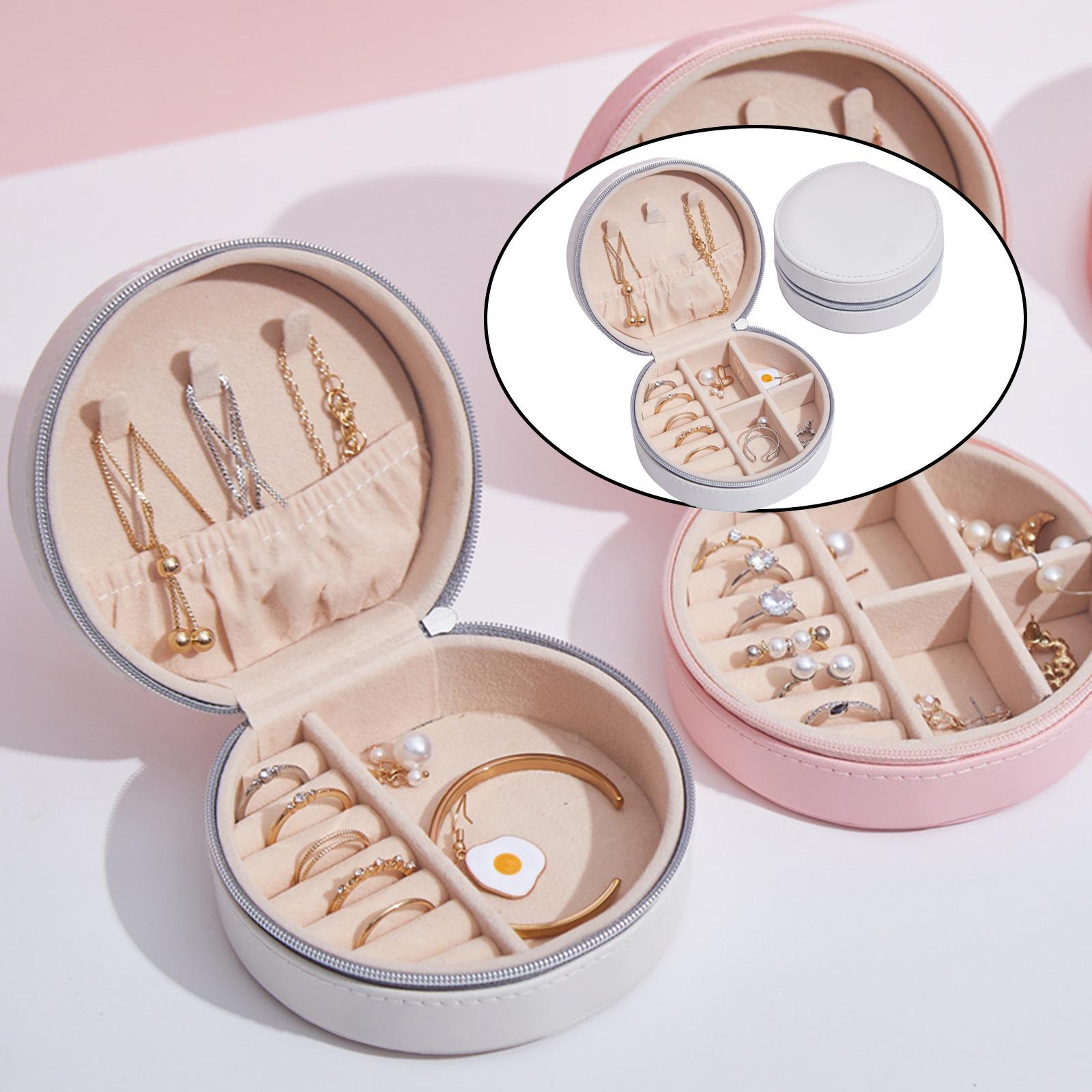 Small Jewelry Box Rings Earrings Necklace Organizer Holder Case Accessories