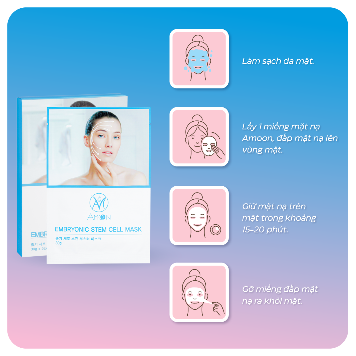 Mặt nạ tế bào gốc Amoon Embryonic Stem Cell Mask