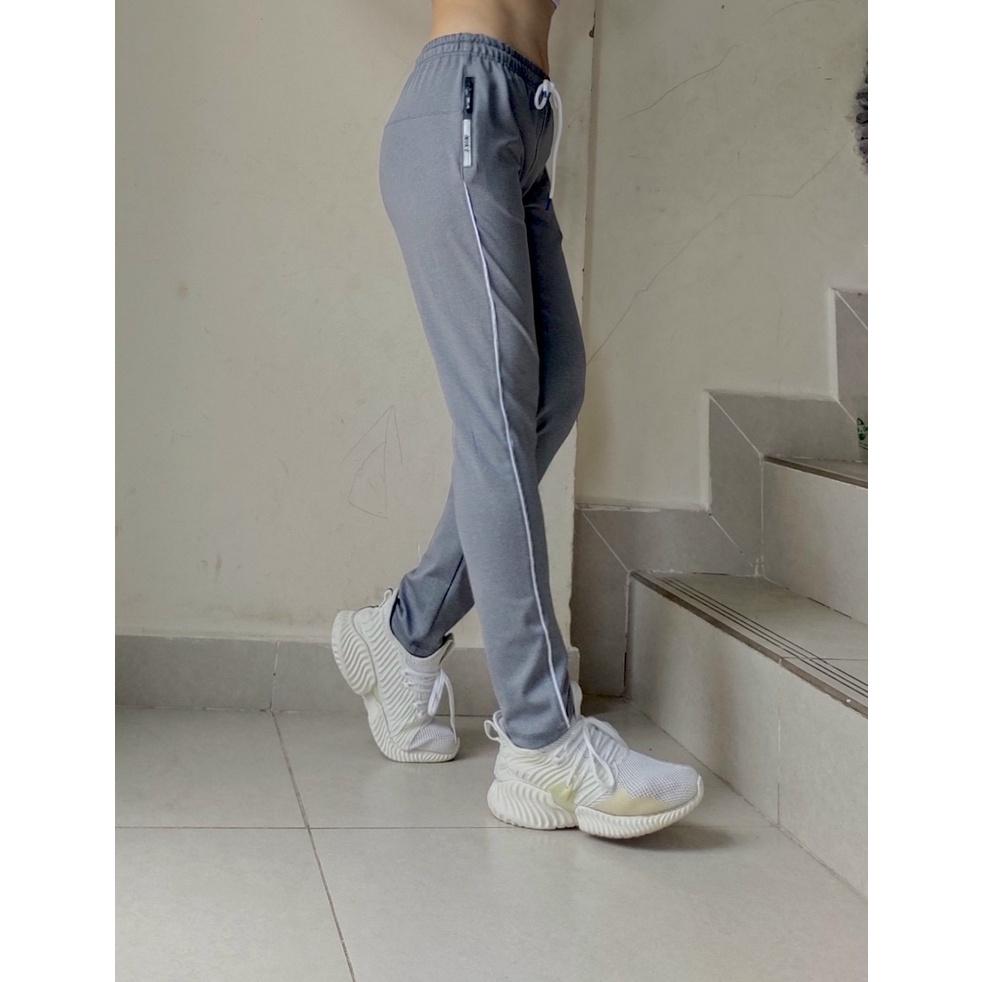 Quần dài Thể Thao Nữ Quần Jogger Ống Suông Vải Đẹp Gy tập Yoga Thun Lạnh cao cấp