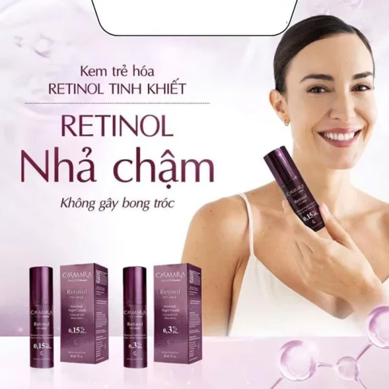 Kem trẻ hóa RETINOL CASMARA tinh khiết 0.15% và 0.3% - RETINOL PROAGE RENEWAL NIGHT CREAM 0.15%/ 0.3% 30ML