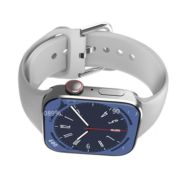 Phong cách mới nhất Vòng đeo tay thông minh HW8max mở khóa cuộc gọi bluetooth hiển thị màn hình chia đôi đồng hồ thể thao nam và nữ