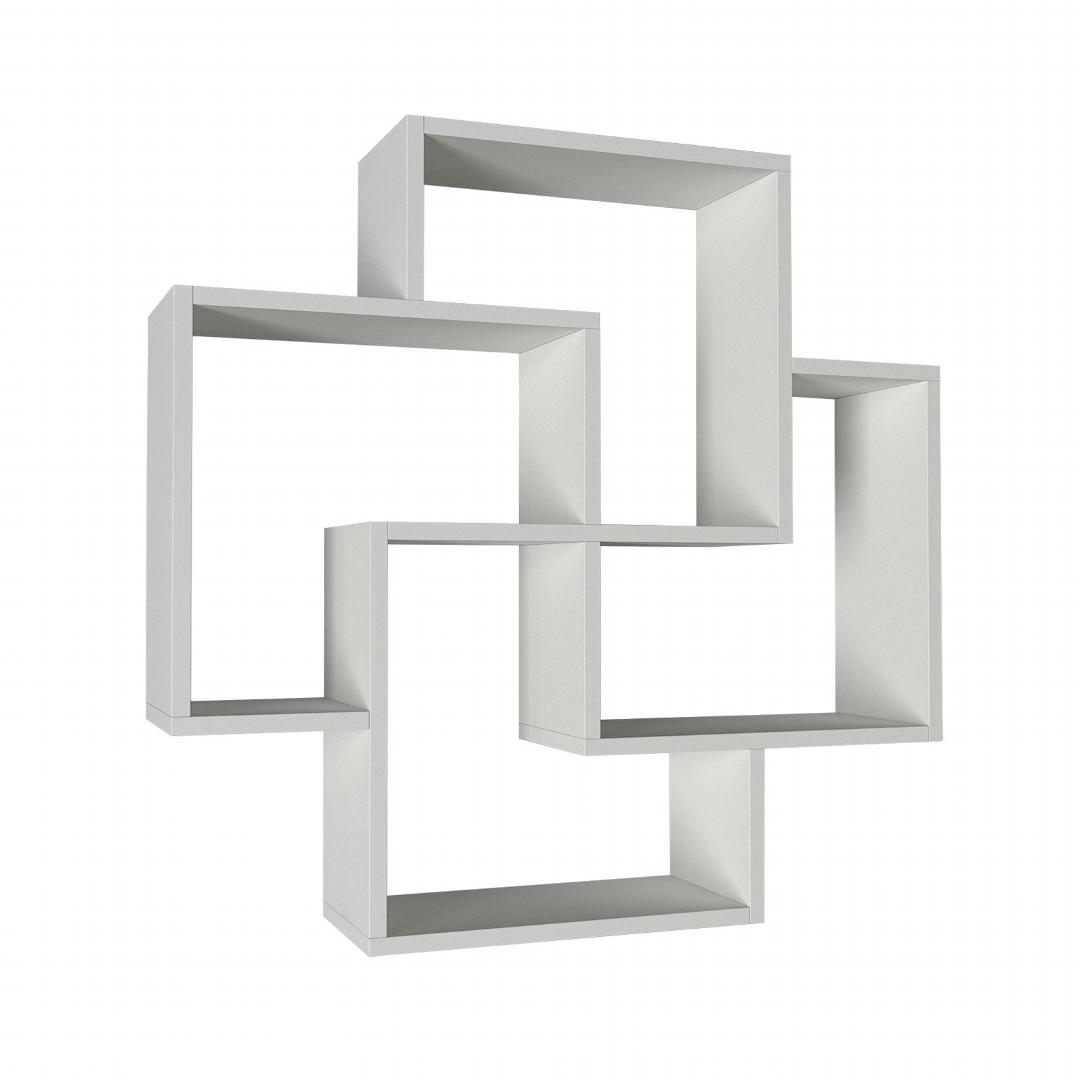 Kệ gỗ treo tường trang trí hiện đại SMLIFE Worthington | Gỗ MDF dày 17mm chống ẩm | D88.5xR20xC88.5cm