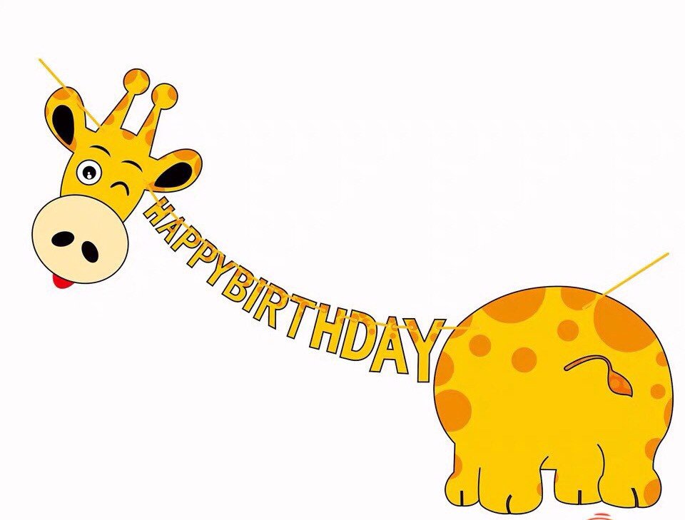 Dây cờ trang trí hưu cao cổ Happy birthday banner Tnoi76