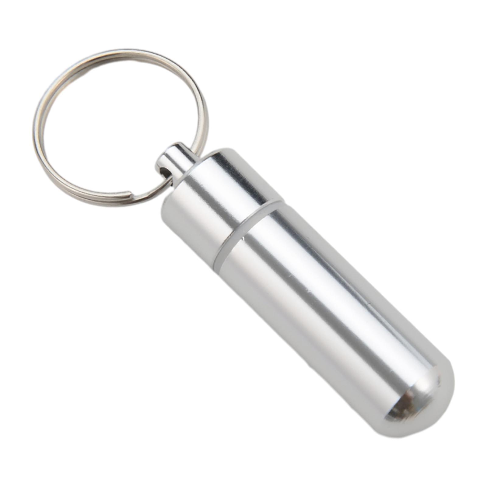 Portable  Case Keychain Storage Bottle Aluminium Alloy for Office Picnic