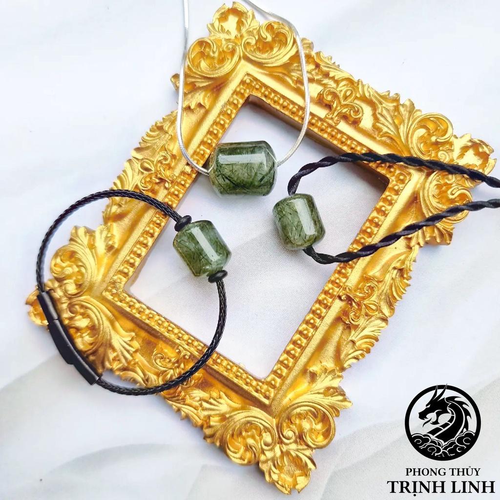 VÒNG TAY LU THỐNG VUÔNG TA TÓC XANH LÁ ĐẬM