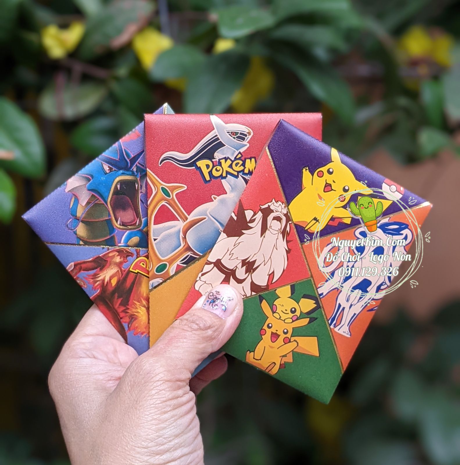 Túi 10 Thẻ Bài Pokemon Vip Cao Cấp Loại Mạ Màu Ánh Cầu Vồng Cực Chất Vmax GX- Đồ Chơi Sưu Tập