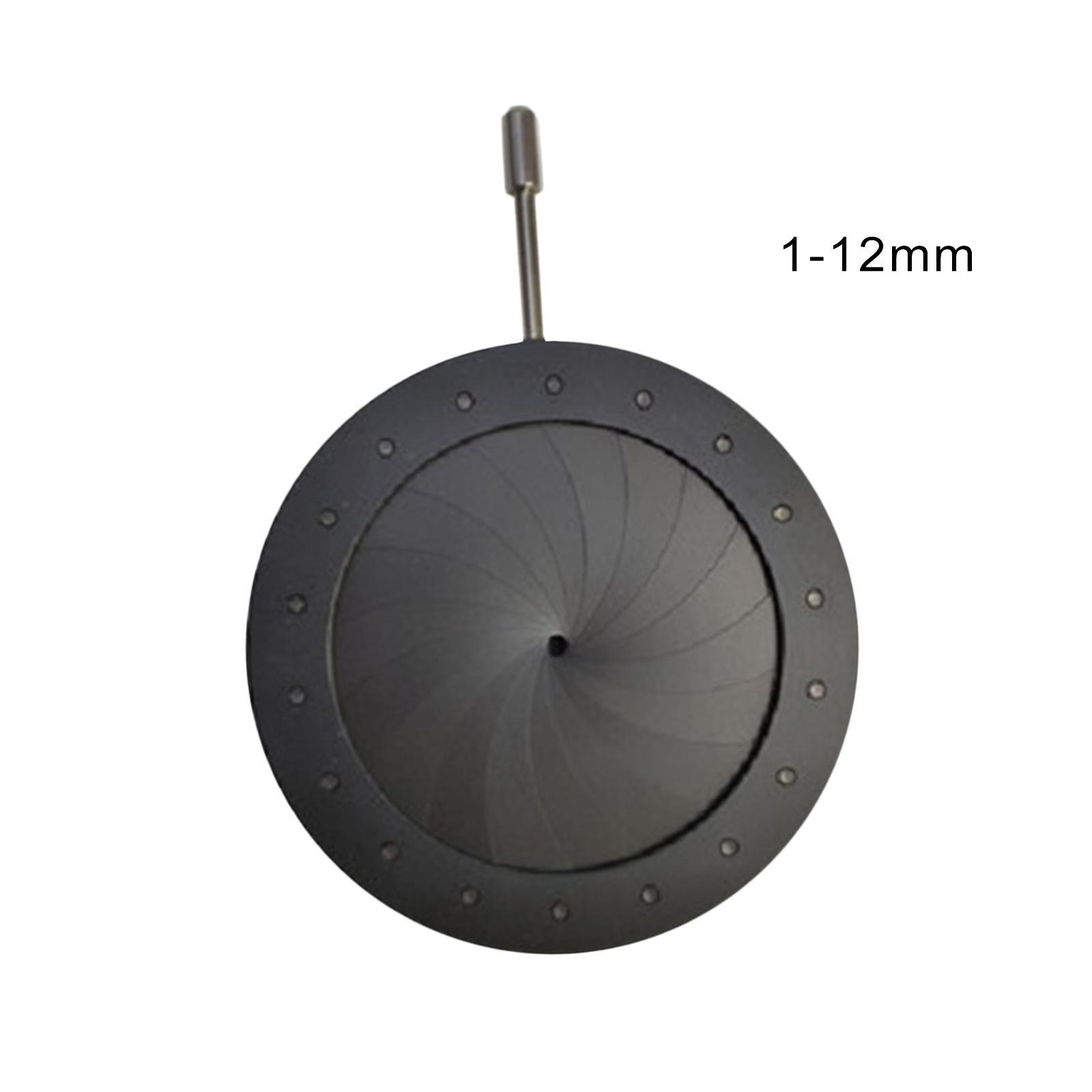 Camera Microscope Optical Diaphragm 1-12mm, Replace Mechanical Iris Aperture Diaphragm