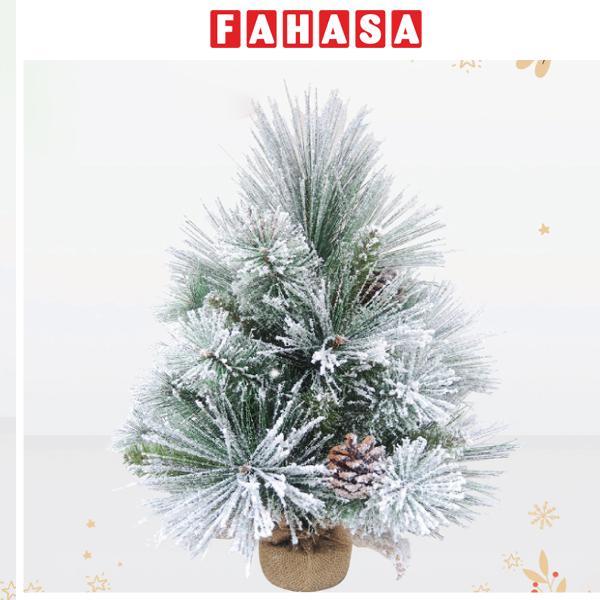 Cây Thông Mini PVC Cước Phủ Tuyết Gắn Trái Thông - Trang Trí Noel 60 cm - Chaang Chiia LP-TM-HS2