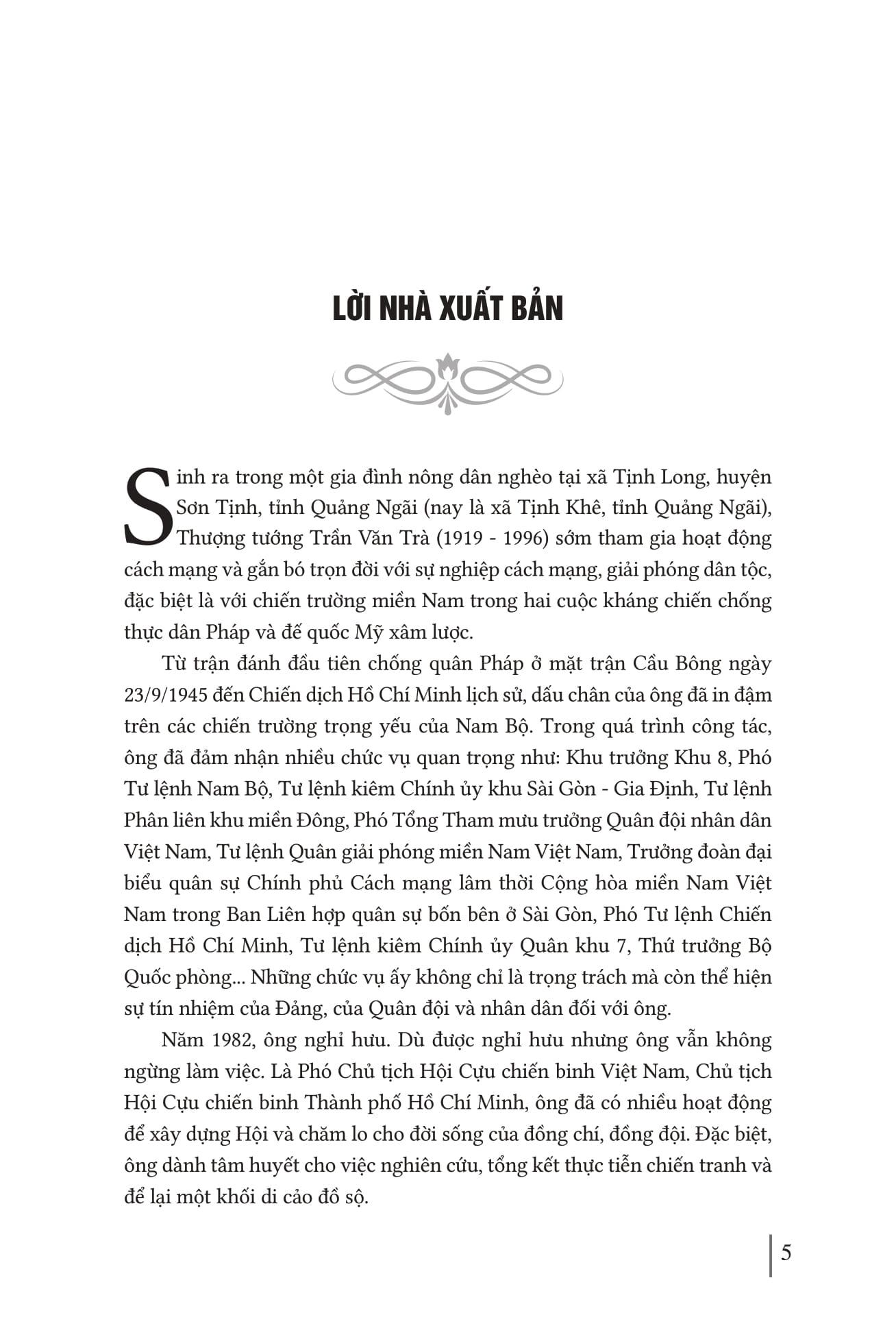 Sách - Hồi Ký Thượng Tướng Trần Văn Trà - Hành Trình Từ “Ra Đi Hai Bàn Tay Trắng” Đến “Trở Về Một Dải Giang San” Và Những Trang Bản Thảo Còn Dang Dở