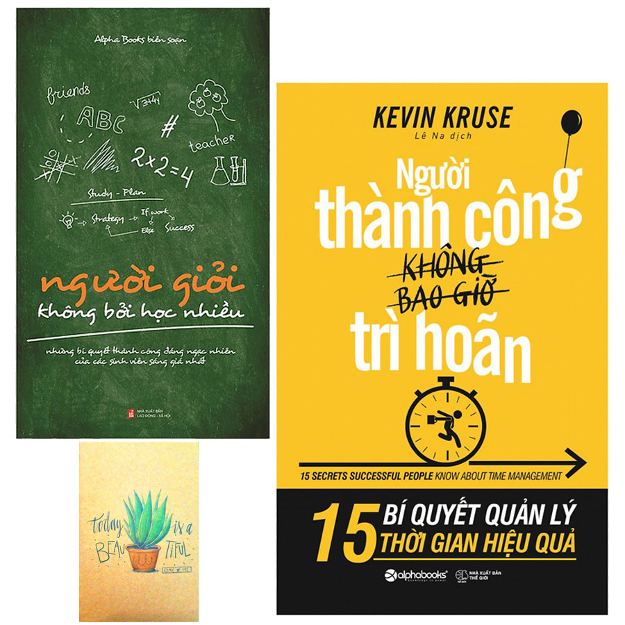 Combo Người Giỏi Không Bởi Học Nhiều Và Người Thành Công Không Bao Giờ Trì Hoãn Tặng Kèm Sổ Tay