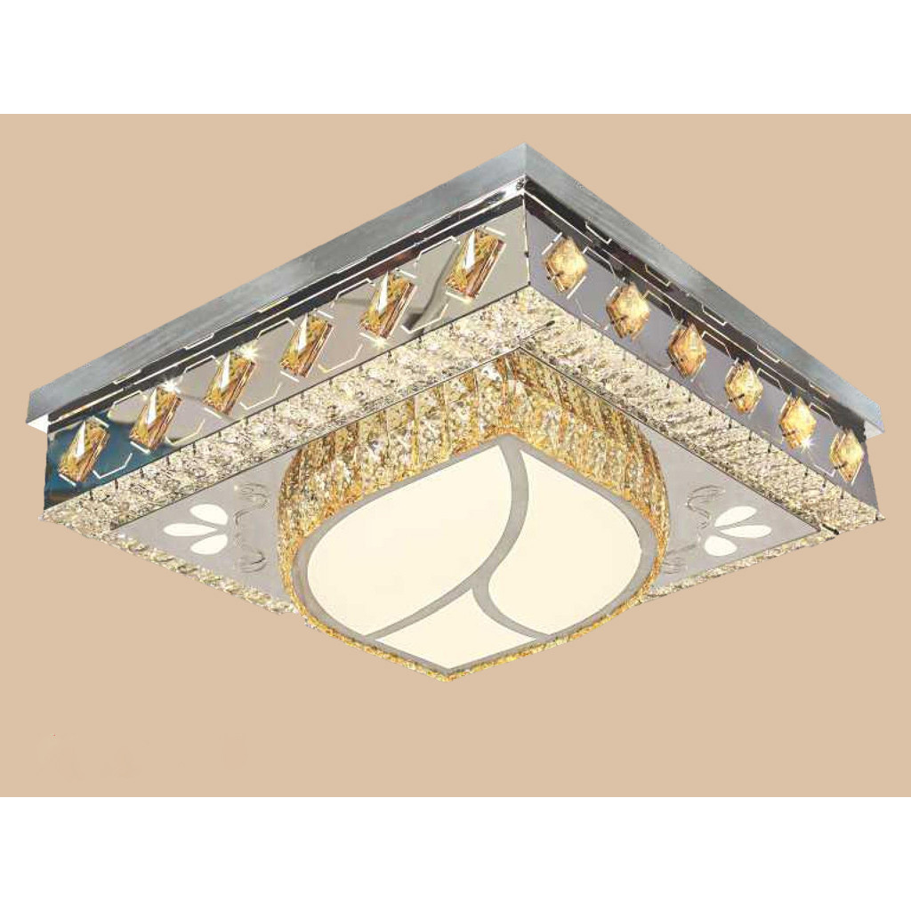 Đèn mâm - ốp trần pha lê trang trí cao cấp VKT-NC-050 có điều khiển từ xa