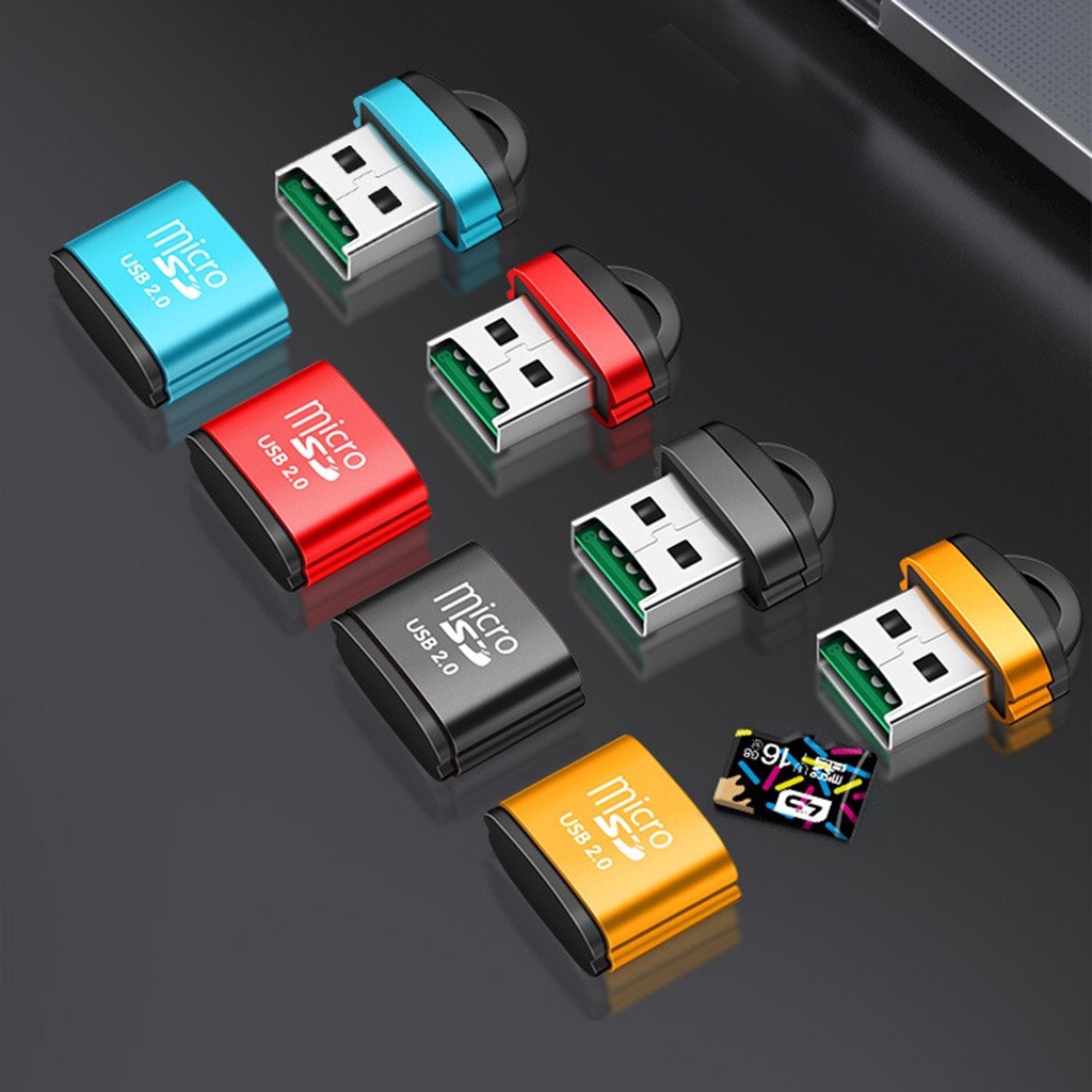 Đầu Đọc Thẻ Nhớ TF USB TF Bằng Hợp Kim Nhôm Tốc Độ Cao BMM1 - giao hình và màu ngẫu nhiên