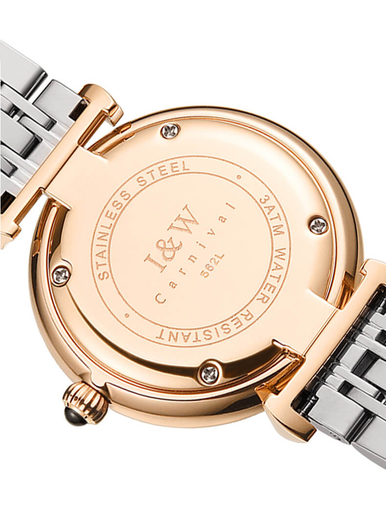 Đồng hồ nữ chính hãng IW CARNIVAL IW562L-4 Kính sapphire ,chống xước ,Chống nước 30m ,Bảo hành 24 tháng,Máy điện tử(Pin),dây kim loại thép 316L không gỉ, thiết kế đơn giản dễ đeo