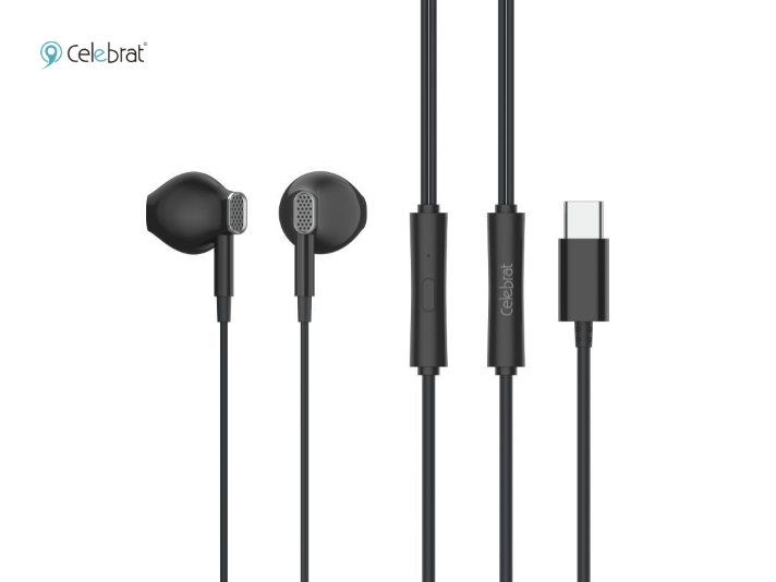 Tai nghe nhét tai có dây cổng Type-C Celebrat D12 - Hàng chính hãng